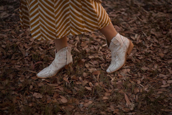 Botas modelo Camelias; de Nina B. Calzado de diseño uruguayo